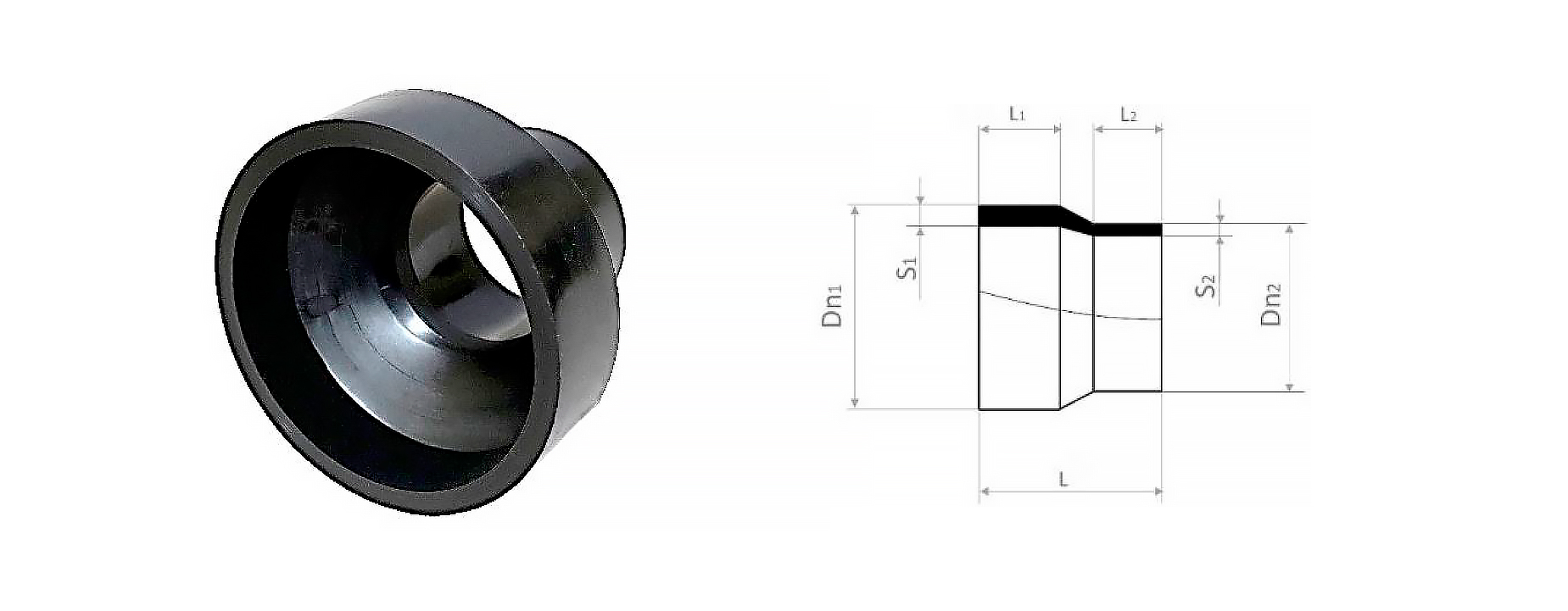 SPIGOT REDUCER SHORT SDR 17