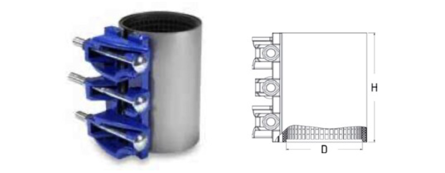 THREE AND FIVE-BOLTS REPAIR CLAMPS